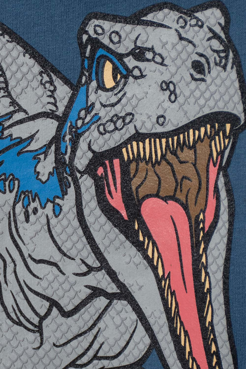 Card slide image -  BUZO DE JURASSIC WORLD AZUL DE DISEÑO CERRADO PARA NIÑO 2T A 5T