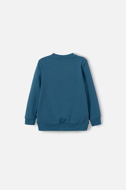 Card slide image -  BUZO DE JURASSIC WORLD AZUL DE DISEÑO CERRADO PARA NIÑO 2T A 5T