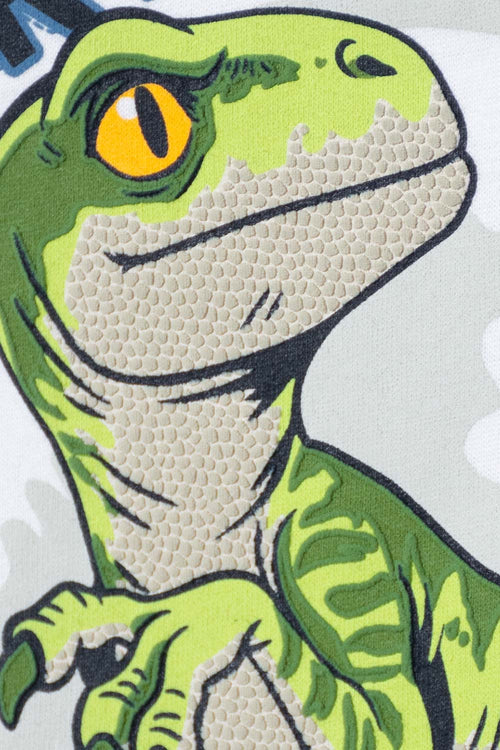 Card slide image -  CONJUNTO DE JURASSIC WORLD BLANCO Y AZUL DE PANTALÓN LARGO PARA NIÑO 2T A 5T