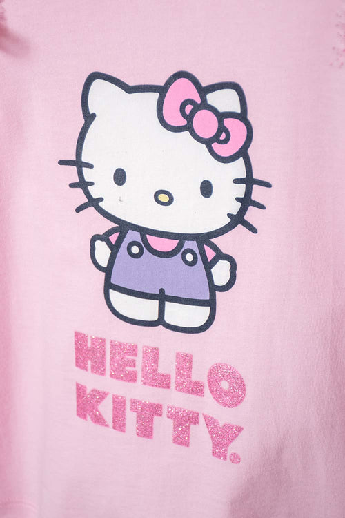 Card slide image -  CAMISETA DE HELLO KITTY ROSADA MANGA LARGA PARA NIÑA 2T A 5T