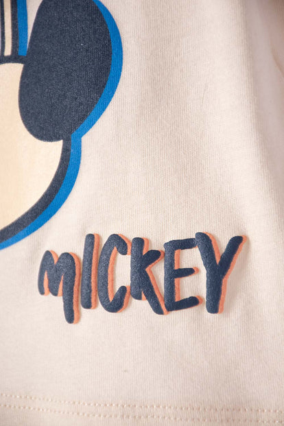 CAMISETA DE MICKEY MOUSE MANGA CORTA ALMENDRA PARA BEBÉ NIÑO