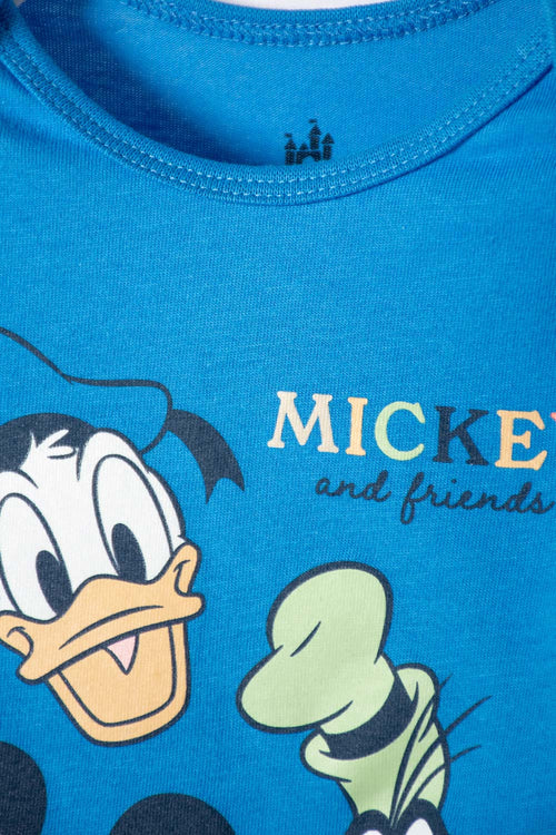 Card slide image -  PIJAMA DE MICKEY MOUSE AZUL MANGA LARGA PARA NIÑO 2T A 5T