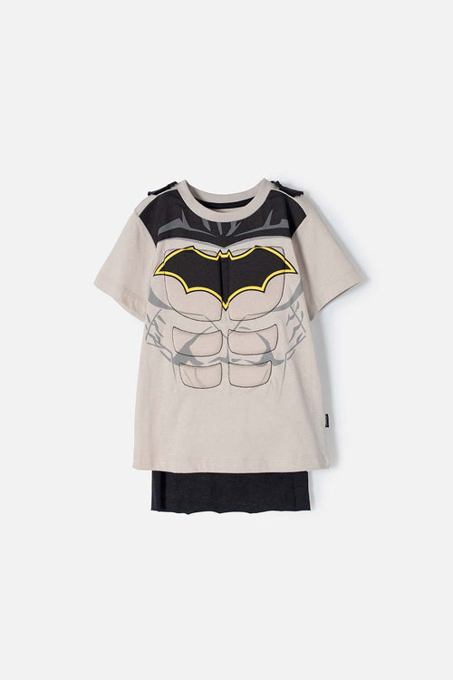Card slide image -  CAMISETA DE BATMAN CON CAPA MULTICOLOR PARA 2T A 5T