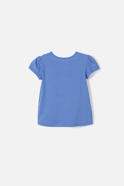 CAMISETA DE BLUEY MANGA CORTA AZUL PARA NIÑA 2T A 6T