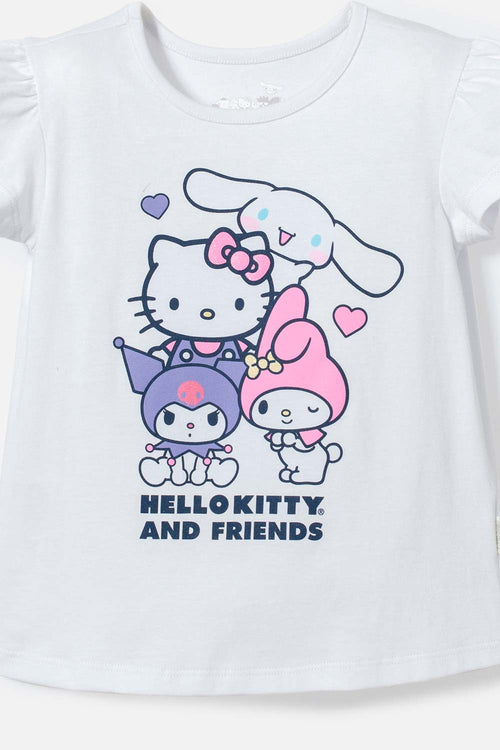 Card slide image -  CONJUNTO DE HELLO KITTY MULTICOLOR DE PANTALÓN LARGO PARA NIÑA 2T A 5T