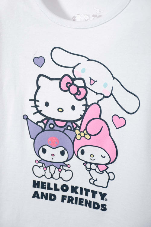 Card slide image -  CONJUNTO DE HELLO KITTY MULTICOLOR DE PANTALÓN LARGO PARA NIÑA 2T A 5T