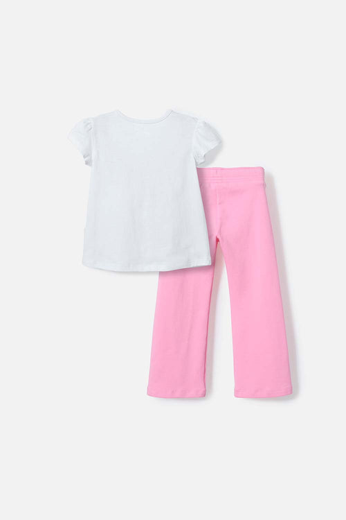 Card slide image -  CONJUNTO DE HELLO KITTY MULTICOLOR DE PANTALÓN LARGO PARA NIÑA 2T A 5T