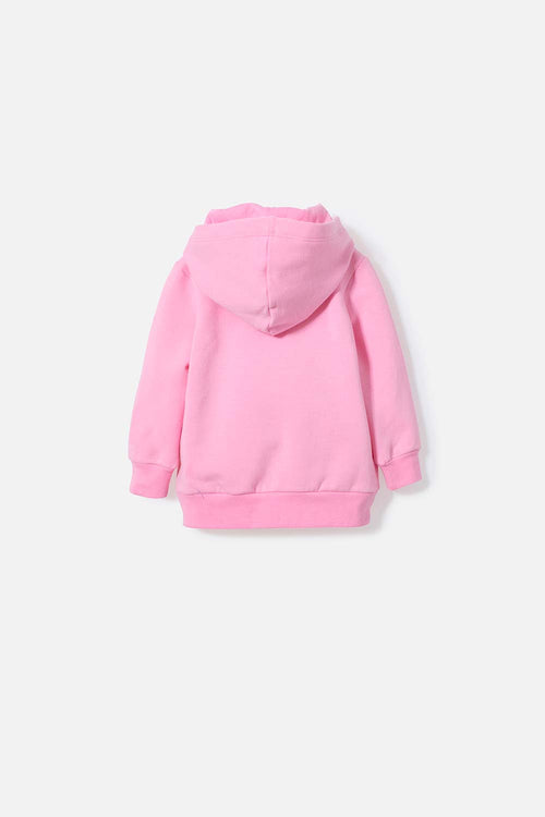 Card slide image -  BUZO DE HELLO KITTY ROSADO CON CAPUCHA PARA NIÑA 2T A 5T
