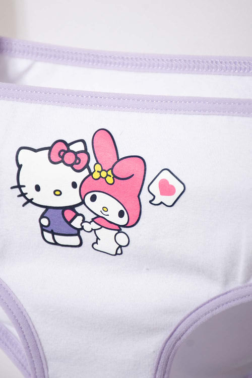 Card slide image -  PACK X2 PANTIES DE HELLO KITTY MULTICOLOR PARA NIÑA 2T A 5T