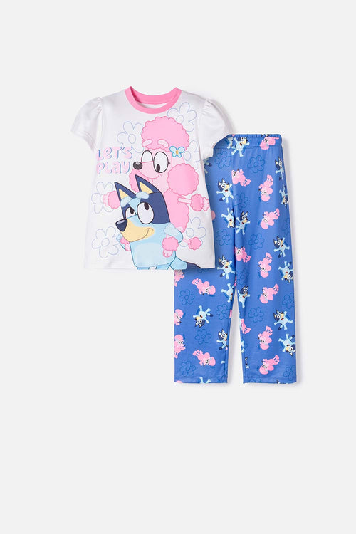 Card slide image -  PIJAMA DE BLUEY CON PANTALÓN LARGO MULTICOLOR PARA NIÑA 2T A 6T