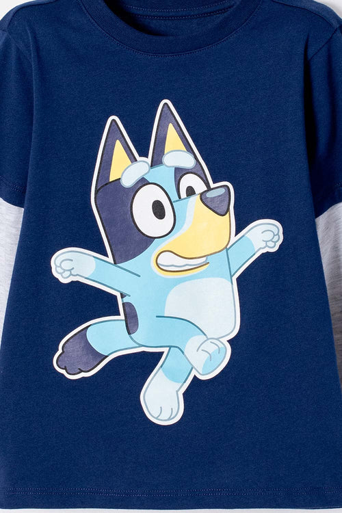 Card slide image -  CAMISETA DE BLUEY AZUL MANGA LARGA PARA NIÑO 2T A 6T