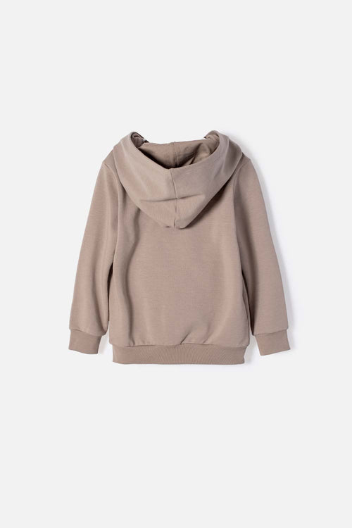 Card slide image -  BUZO DE BLUEY TAUPE CON CAPUCHA PARA NIÑO 2T A 6T