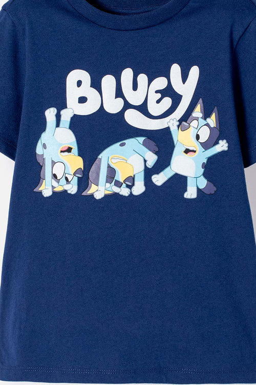 Card slide image -  PIJAMA DE BLUEY CON CAMISETA MANGA CORTA MULTICOLOR PARA NIÑO 2T A 6T