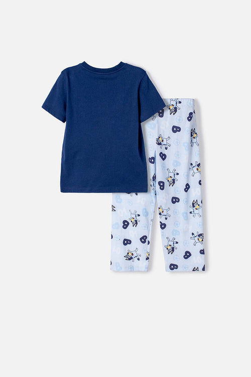 Card slide image -  PIJAMA DE BLUEY CON CAMISETA MANGA CORTA MULTICOLOR PARA NIÑO 2T A 6T