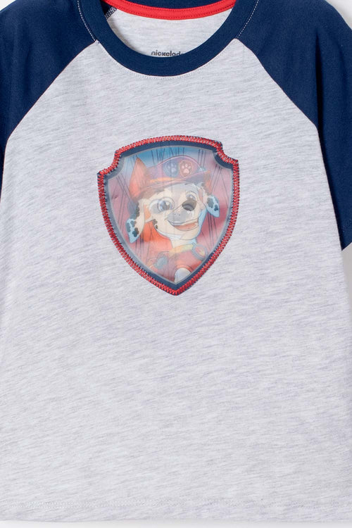 Card slide image -  CAMISETA DE PAW PATROL MANGA CORTA GRIS PARA NIÑO 2T A 6T