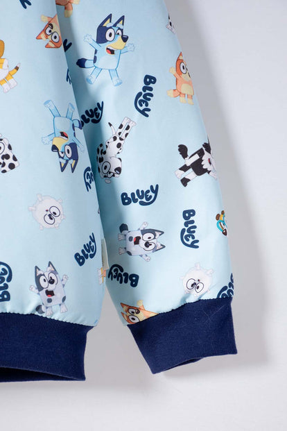 CHAQUETA DE BLUEY MULTICOLOR CON CIERRE DELANTERO PARA NIÑO 2T A 6T