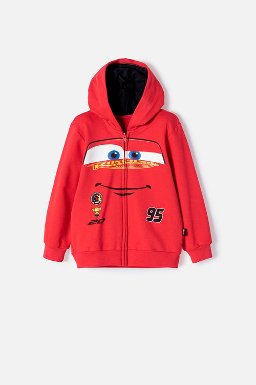 Card slide image -  BUZO DE CARS CON CAPUCHA ROJO PARA NIÑO 2T A 6T