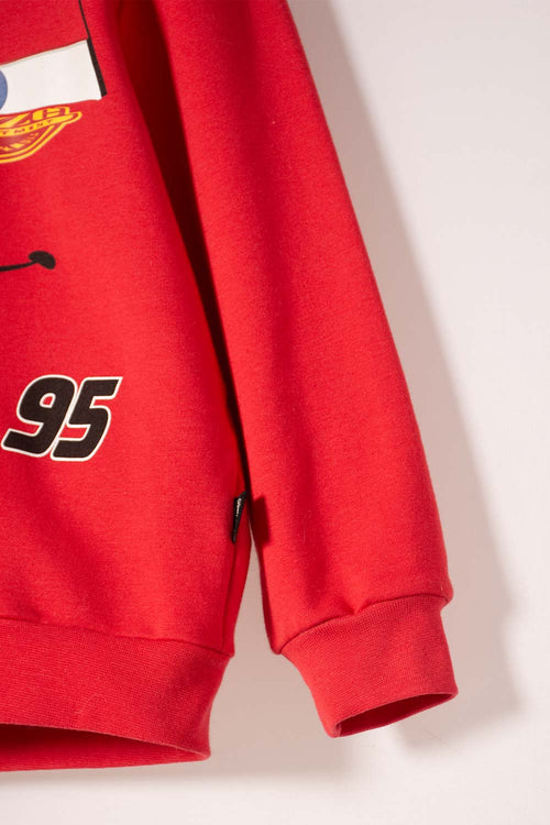 Card slide image -  BUZO DE CARS CON CAPUCHA ROJO PARA NIÑO 2T A 6T