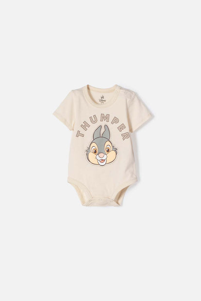 BODY DE BAMBI CON BROCHES ALMENDRA PARA BEBÉ NIÑA