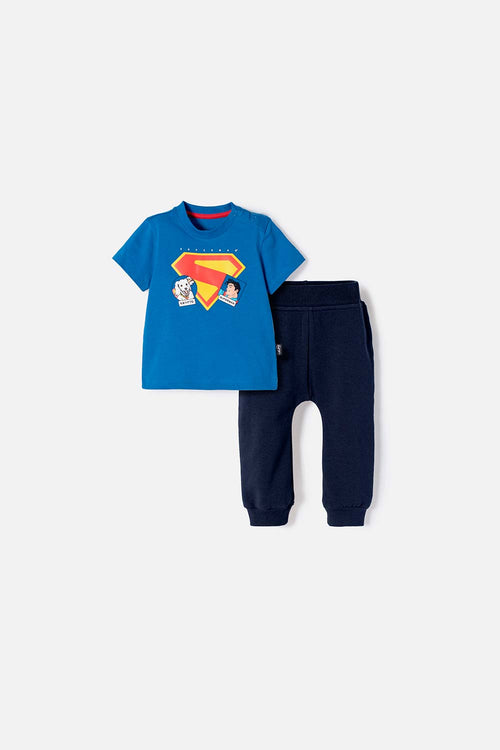 Card slide image -  CONJUNTO DE SUPERMAN CON PANTALÓN AZUL PARA BEBÉ NIÑO