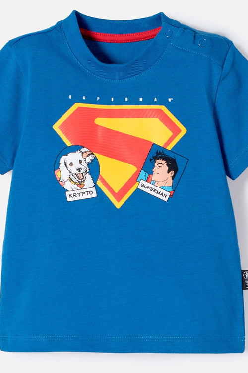 Card slide image -  CONJUNTO DE SUPERMAN CON PANTALÓN AZUL PARA BEBÉ NIÑO
