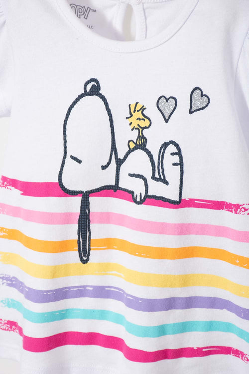Card slide image -  CONJUNTO DE SNOOPY MANGA CORTA MULTICOLOR PARA NIÑA