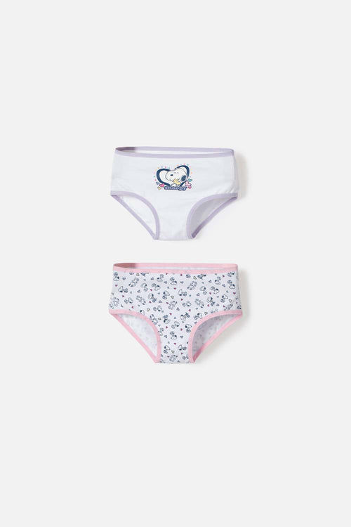Card slide image -  PACK X2 PANTIES DE SNOOPY MULTICOLOR PARA NIÑA 2T A 5T