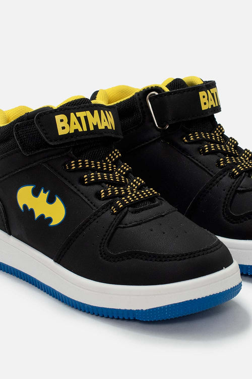 Card slide image -  TENIS DE BATMAN NEGROS Y AMARILLO PARA NIÑO