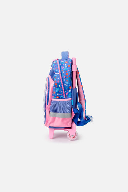 MORRAL DE MINNIE MOUSE CON RUEDAS AZUL Y ROSADO PARA NIÑA