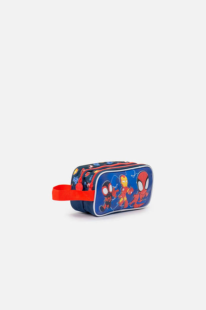 CARTUCHERA DE SPIDERMAN AZUL Y ROJO PARA NIÑO