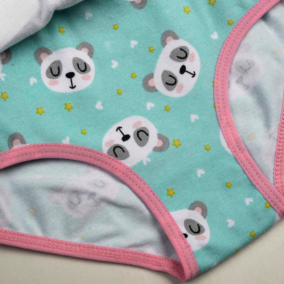 PANTY PACK POR DOS DE NIÑA, PANTY, TURQUESA/BLANCA DE LITTLEMIC.