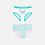 PANTY PACK POR DOS DE NIÑA, PANTY, TURQUESA/BLANCA DE LITTLEMIC.