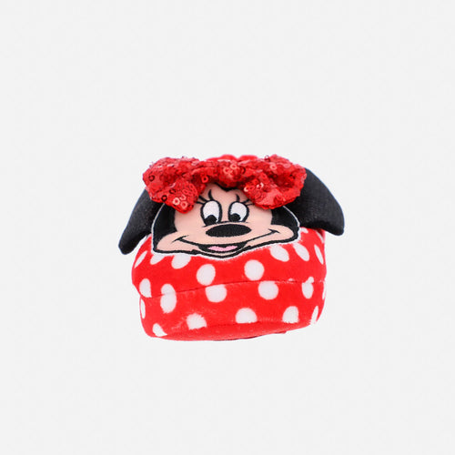 PANTUFLAS PARA NIÑA, CERRADAS ROJAS DE MINNIE MOUSE