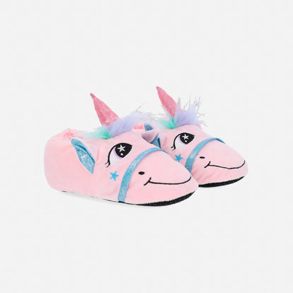  PANTUFLAS CERRADAS DE MIC ROSADAS PARA NIÑA