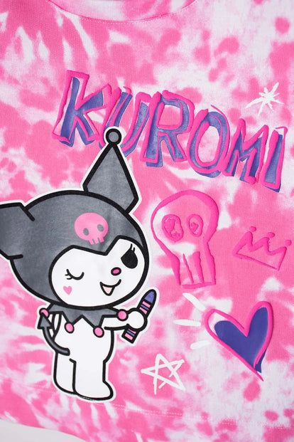 CONJUNTO DE KUROMI ROSADO CON PANTALÓN LARGO PARA NIÑA