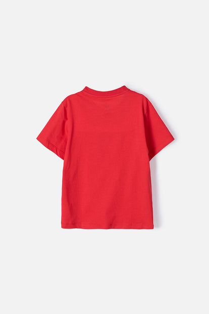 CAMISETA DE FLASH CUELLO REDONDO ROJA PARA NIÑO