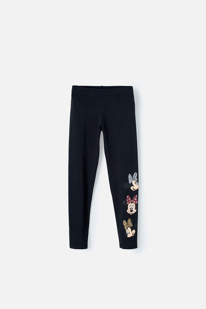  LEGGINS DE MINNIE MOUSE NEGRO PARA NIÑA