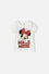 CAMISETA DE MINNIE MOUSE MANGA CORTA MARFIL PARA NIÑA