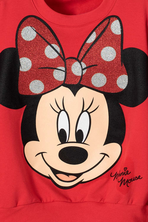 Card slide image -  BUZO DE MINNIE MOUSE ESTAMPADO ROJO PARA NIÑA