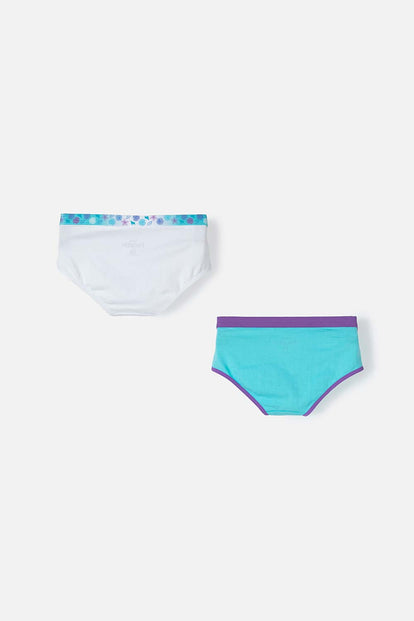 PACK X2 PANTIES DE FROZEN BLANCO Y AZUL PARA NIÑA