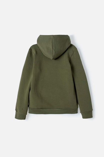 BUZO DE MANDALORIAN CON CAPUCHA GRIS PARA NIÑO