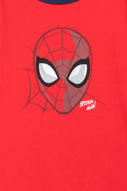 PIJAMA DE SPIDER-MAN CON PANTALÓN CORTO GRIS Y ROJO PARA NIÑO