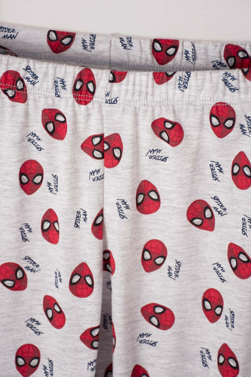 Card slide image -  PIJAMA DE SPIDER-MAN CON PANTALÓN CORTO GRIS Y ROJO PARA NIÑO