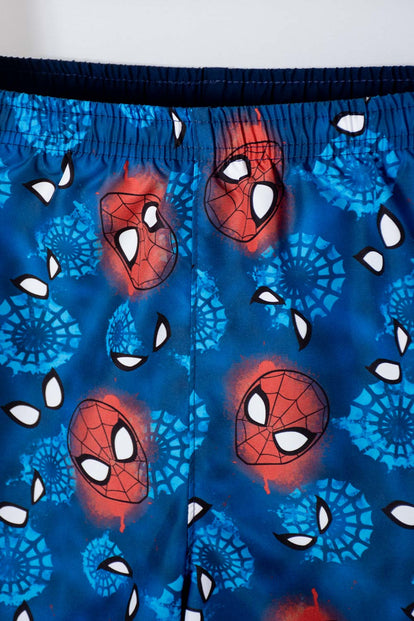 PANTALONETA DE BAÑO DE SPIDER-MAN CON CINTURA AJUSTABLE AZUL PARA NIÑO