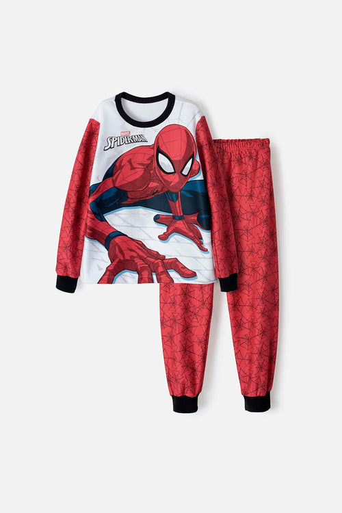 PIJAMA DE SPIDER-MAN ROJA DE PANTALÓN LARGO PARA NIÑO