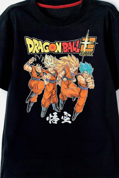 Card slide image -  CAMISETA DE NIÑO, MANGA CORTA NEGRA  DE DRAGON BALL TOEI ANIMATION INC