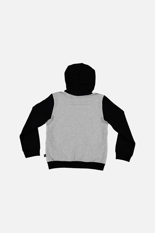 BUZO DE JURASSIC WORLD CON CAPUCHA NEGRO Y GRIS PARA NIÑO