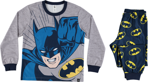 PIJAMA DE BATMAN MANGA LARGA Y PANTALÓN LARGO PARA NIÑO