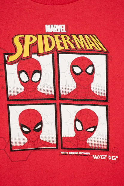 CAMISETA DE SPIDER-MAN  MANGA CORTA ROJA PARA NIÑO