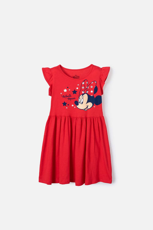Card slide image -  VESTIDO DE MINNIE MOUSE MANGA SISA ROJO PARA NIÑA